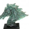 仿绿铜马头树脂工艺品