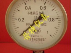 厂家直销北京不锈钢压力表Y60/100/150BF