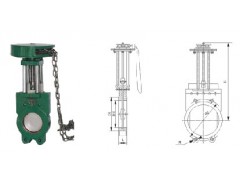 链轮式浆液阀—￥价格优惠*品质优良【良大制造】值得信赖图1