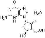 恩替卡韦一水合物, 9-(4-羟基-3-羟甲基-2-亚甲基环戊-1-基)鸟嘌呤水合物, CAS #: 209216-23-9