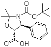(4S,5R)-2,2-二甲基-4-苯基-3-叔丁氧基羰基-3,5-氧氮杂环戊烷甲酸, CAS #: 143527-70-2