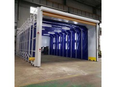 自动伸缩房 伸缩移动喷漆房 大型喷漆房设备厂家图1