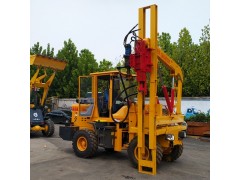 防护栏打桩机小四轮款 装载车款打拔钻一体机图5
