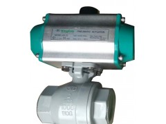 台湾Kingdom球阀|型号KP-35气动螺纹球阀图1