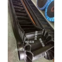波状挡边大倾角输送带    天津耐高温挡边带生产厂家