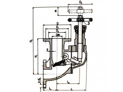 船用可闭立式防浪阀CB/T3477-1992图3