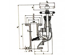 船用日标防浪阀可闭立式防浪阀JISF3060图3