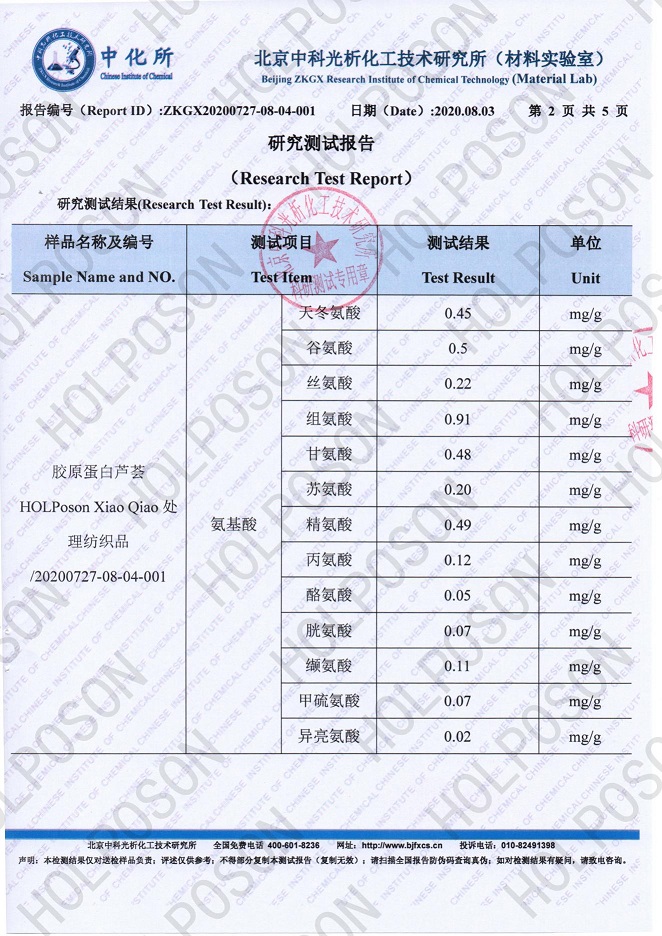 中化所 测试报告（胶原蛋白）_01